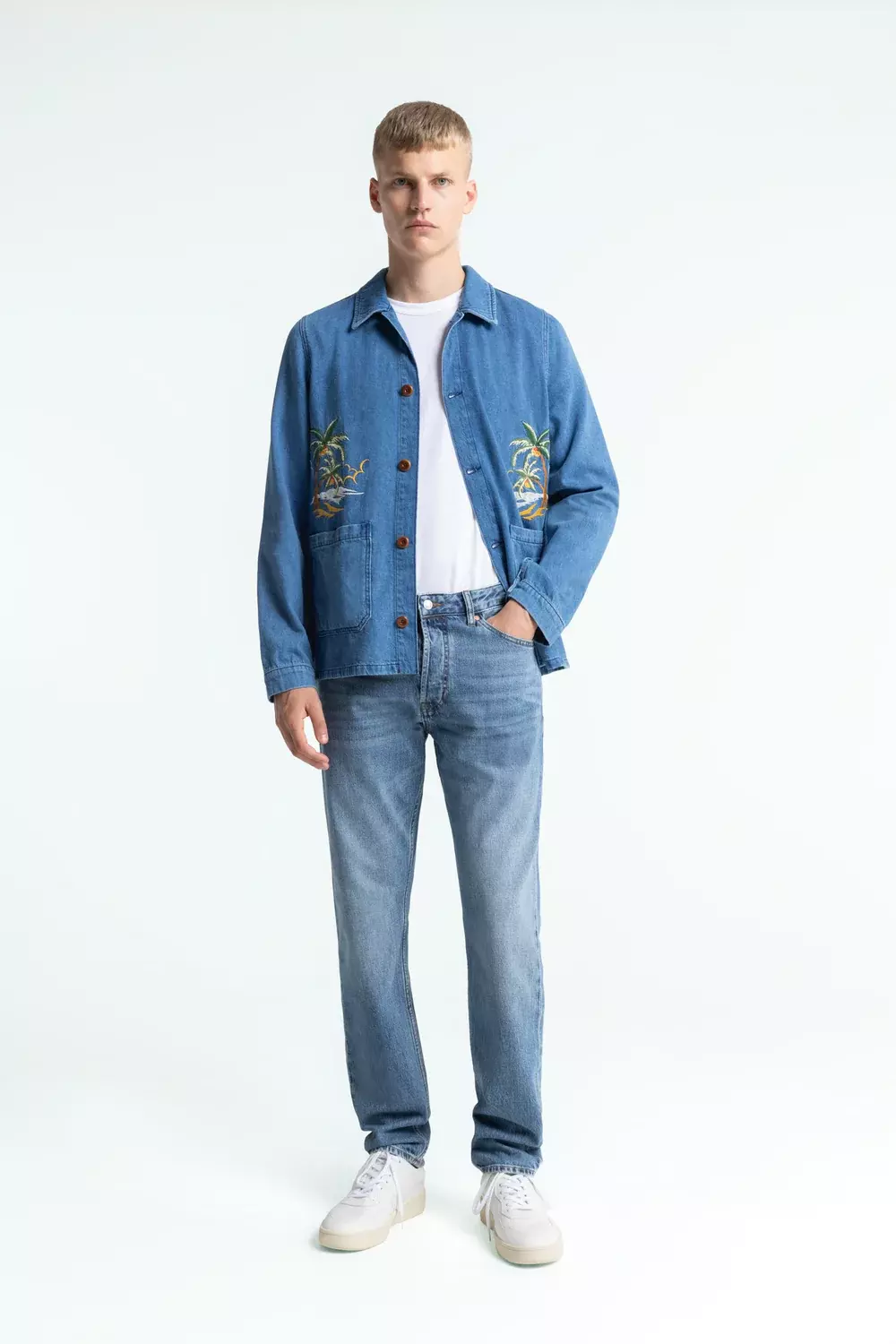 Kings Of Indigo Addo Atria Mid Used Jeans Tapered Leg Herren blau 